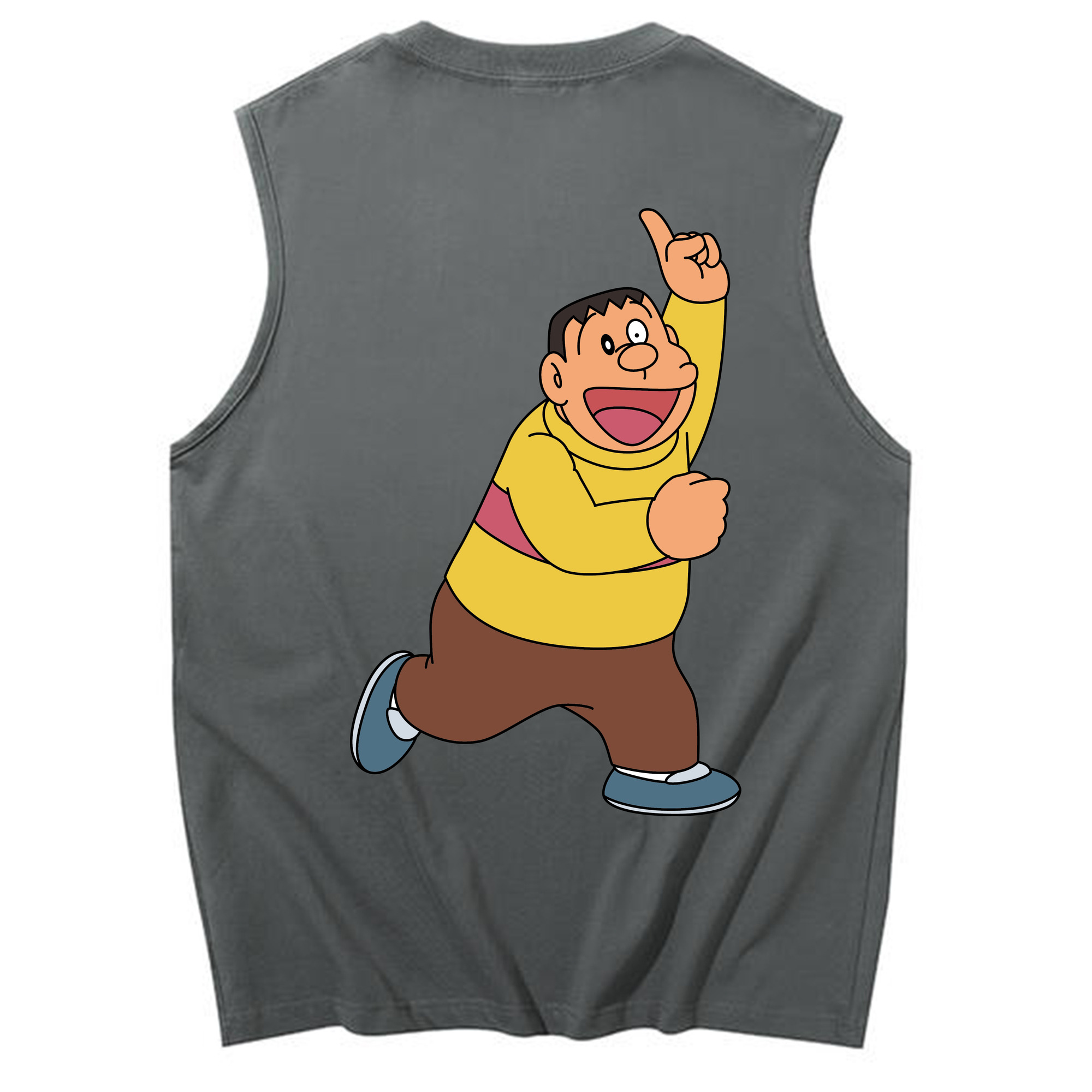 （画像用） ドラえもん 剛田武 Doraemon Gouta Takeshi コットン100％タンクトップ（背面プリント）